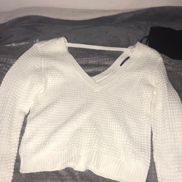 Forever 21 Sweaters - Open Back White Sweater